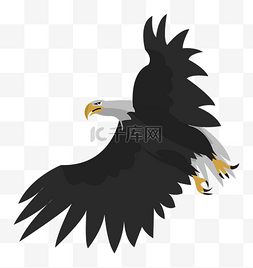 大鹰翅膀图片_卡通手绘飞翔的鹰插画