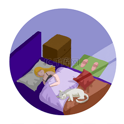 女人抱猫图片_世界睡眠日