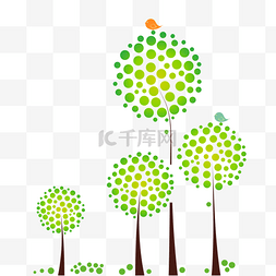 植树节创意绿色树木素材