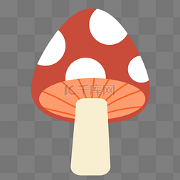 卡通红色的蘑菇设计