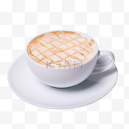 咖啡拉花地板图片_白色咖啡杯印有向日葵拉花