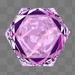 紫色六边形钻石插画
