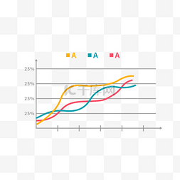 千ppt库千库图片_彩色矢量曲线坐标报表