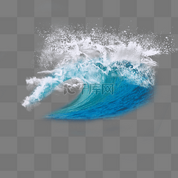 水效果蓝色海浪图片_水效果蓝色海浪效果元素