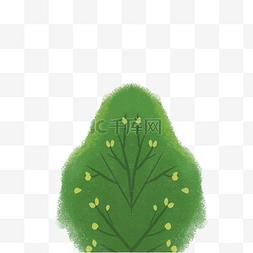装饰植物卡通图片_卡通绿色的植物树木免扣图