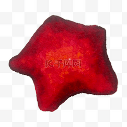 红色大海星免抠图