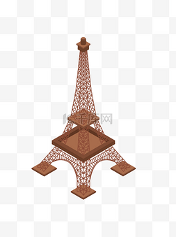 埃菲尔铁塔装饰图片_2.5D埃菲尔铁塔立体素材设计