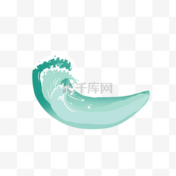 手绘海浪矢量素材