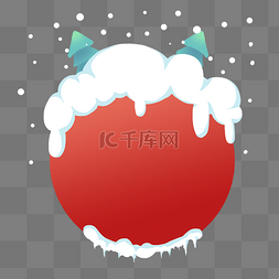 冰雪矢量素材图片_红色按钮冰雪按钮素材