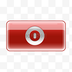 红色长方形按钮