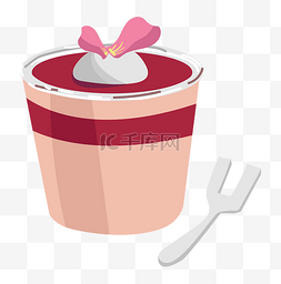 美味的冰淇淋手绘图片_粉色的冰淇淋插画