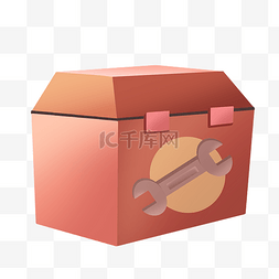 红色工具箱图片_施工红色工具箱