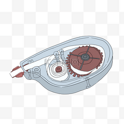 校园文具系列涂改带手绘插画