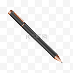 写字学生图片_一支黑色的水笔插画