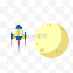 卡通月亮星球图片_矢量手绘卡通月亮