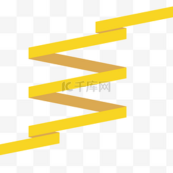 黄色折纸丝带
