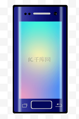 蓝色手机 彩色屏幕