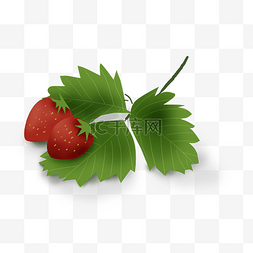 水果超市图片_手绘夏季水果草莓