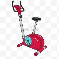 健身器材动感单车插画