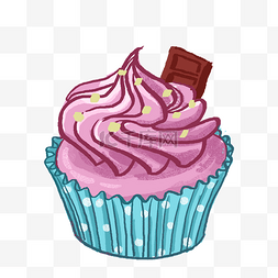 紫色手绘涂鸦图片_手绘可爱纸杯蛋糕PNG免抠素材
