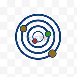 圆环扁平图标图片_黑色手绘圆环星球元素