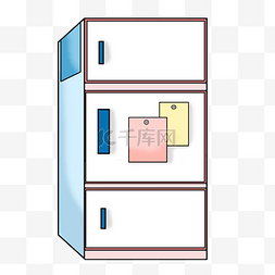 手绘家具冰箱插画