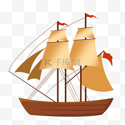 木质小帆船 