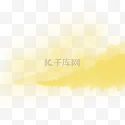 创意黄色水彩云效果图