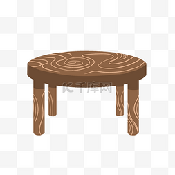 圆形实木餐桌