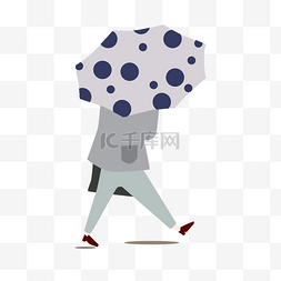 雨夜漫步图片_打着花伞的小女孩 