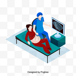 装饰矢量流行图片_卡通矢量妊娠检查医疗元素
