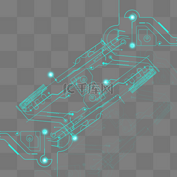 科技感商务线条图片_蓝色科技控制电路图元素