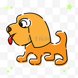 黄色的小狗插画MBE