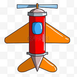 螺旋桨飞机的插画