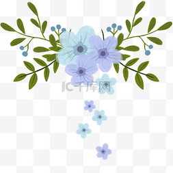 蓝色花朵梦幻图片_梦幻紫色蓝色清新典雅紫色花卉扣