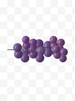 五一大促图片_手绘一大串葡萄水果可商用元素