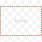 圣诞节红绿拼接框架