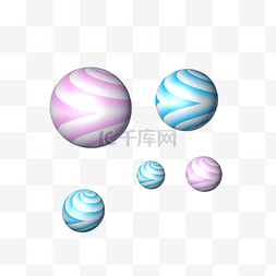 立体圆球漂浮图片_家装开工季立体C4D几何漂浮圆球