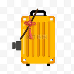 相机旅行图片_带相机的黄色行李箱