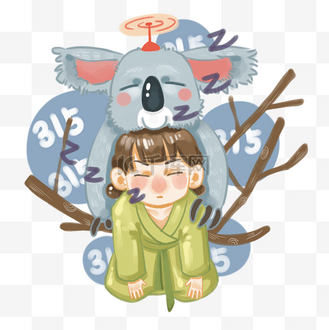 趴着睡觉的小女孩