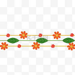 花朵树叶分割线装饰