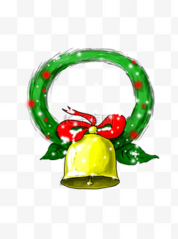圣诞黄色铃铛图片_圣诞节的黄色铃铛可商用元素