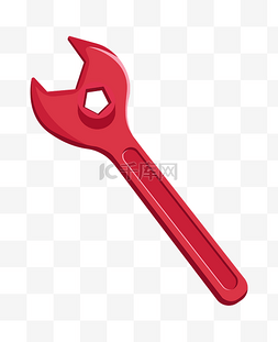 家装工具活动扳手插画工具拧螺母的扳手手绘工具扳手插画死扣活口扳手