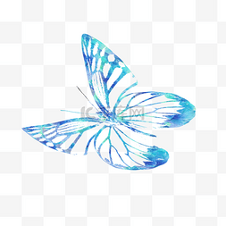 蝴蝶漂浮彩色水墨风