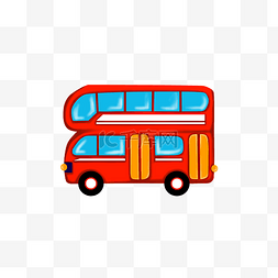 双层巴士汽车插画