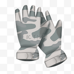 军事迷彩手套 