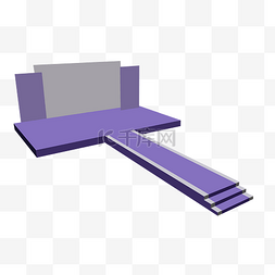 紫色商业舞台插画