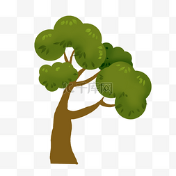 绿色茂盛的大树插图