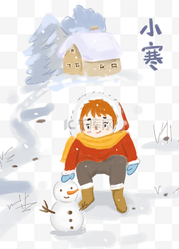 大雪雪花图片_小寒节气传统手绘插画