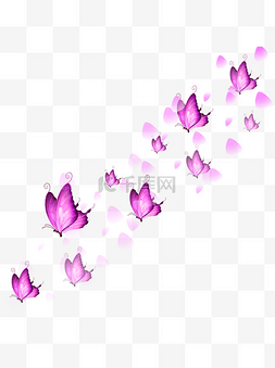 飞舞的粉色花瓣图片_漂浮的蝴蝶之漫天飞舞的粉色蝴蝶